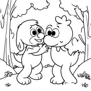 Elmo And Abby Coloring Pages