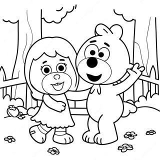 Elmo And Abby Playing In The Park Coloring Page 18743-14796