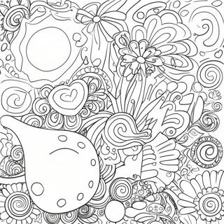 Colorful Groovy Shapes Coloring Page 18753-14818