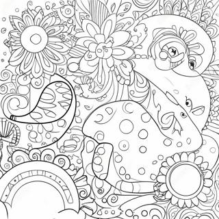 Colorful Groovy Shapes Coloring Page 18753-14819