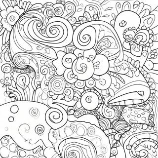 Colorful Groovy Shapes Coloring Page 18753-14820