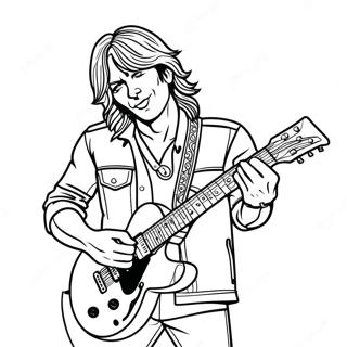 Rock And Roll Guitarist Coloring Page 18762-14810