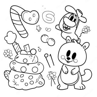 Word Party Coloring Pages