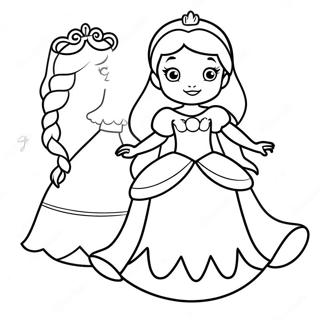 Cute Disney Princess Coloring Page 18782-14826