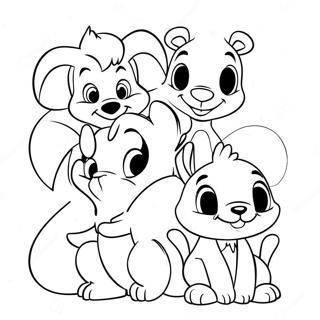 Adorable Disney Animal Friends Coloring Page 18783-14824