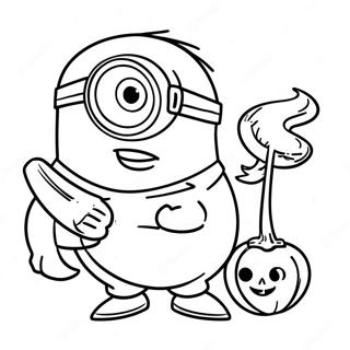 Minion De Halloween Pagini De Colorat