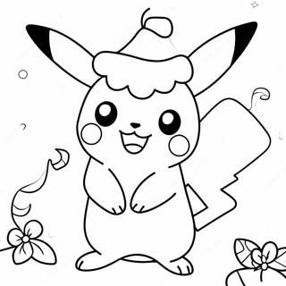 Pikachu Christmas Coloring Pages