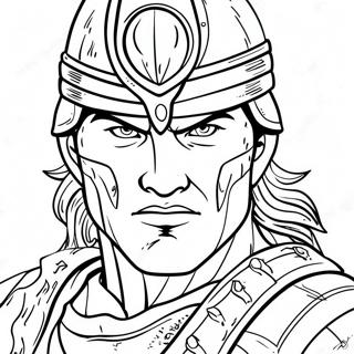 Fearless Bad Ass Warrior Coloring Page 18813-14859