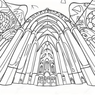 Barcelona Sagrada Familia Coloring Page 18853-14888