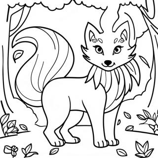 Nine Tailed Fox Coloring Pages