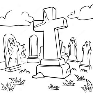 Graveyard Coloring Pages