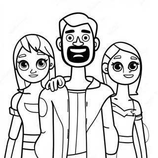 Total Drama Coloring Pages