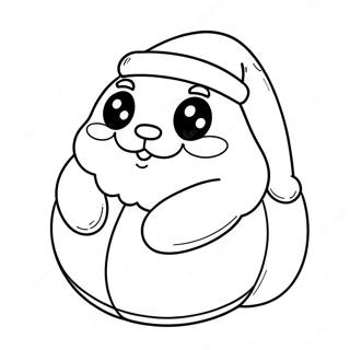 Cute Squishmallow Santa Coloring Page 18963-14973