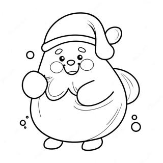 Cute Squishmallow Santa Coloring Page 18963-14976