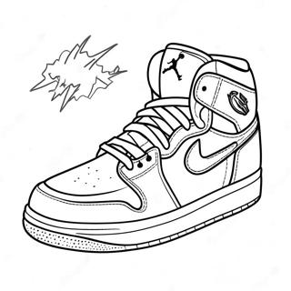 Air Jordan Sneakers In Action Coloring Page 18973-14988