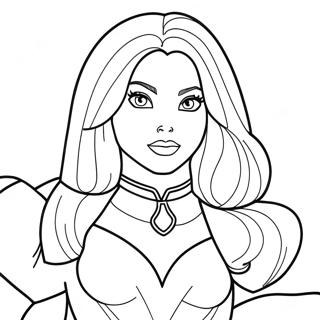 Starfire Coloring Pages