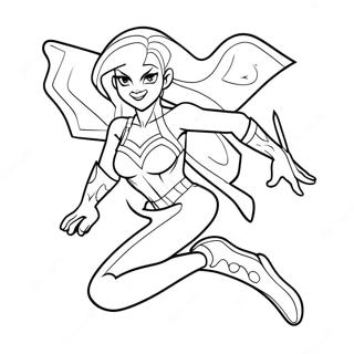 Starfire In Action Coloring Page 18993-14997