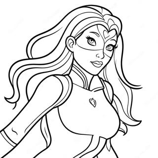 Starfire In Action Coloring Page 18993-14998