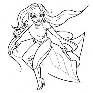 Starfire In Action Coloring Page 18993-14999