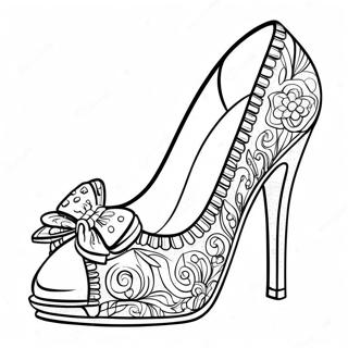 Sparkly High Heel Coloring Page 19033-15025