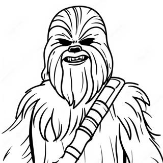 Página Para Colorir Do Chewbacca Com Arco E Flecha 19093-15077