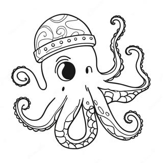 Playful Teenage Kraken Coloring Page 1911-1522