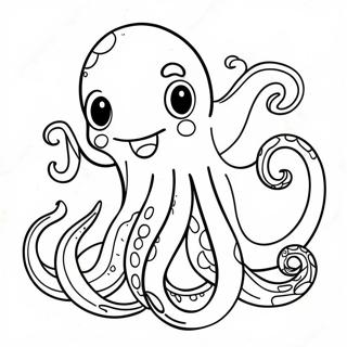 Playful Teenage Kraken Coloring Page 1911-1524