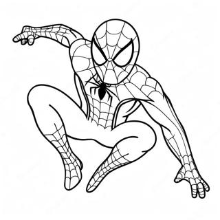 Web Slinging Spiderman Coloring Page 19123-15114