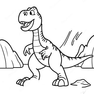 Camp Cretaceous T Rex Roaring Coloring Page 19173-15157