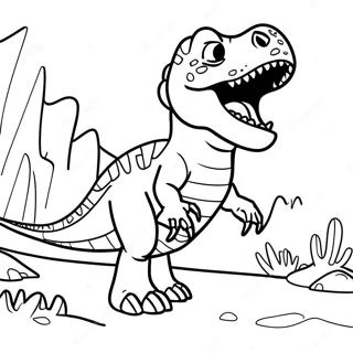 Camp Cretaceous T Rex Roaring Coloring Page 19173-15158