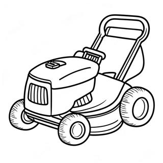 Funny Lawn Mower Coloring Page 19183-15150