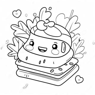 Cute S Mores With Smiling Faces Coloring Page 19193-15161