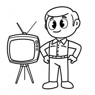 Tv Man Coloring Pages