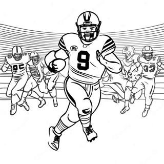 Saquon Barkley Running With Football Coloring Page 19293-15245