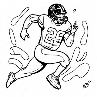 Saquon Barkley Running With Football Coloring Page 19293-15246