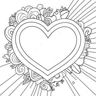 Colorful Rainbow Heart Coloring Page 19303-15249