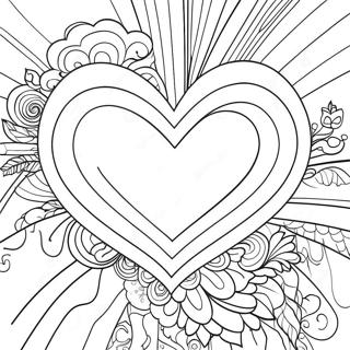 Colorful Rainbow Heart Coloring Page 19303-15250