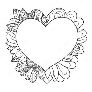 Colorful Rainbow Heart Coloring Page 19303-15251