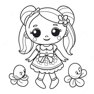 Lalaloopsy Doll With Colorful Dress Coloring Page 19323-15265