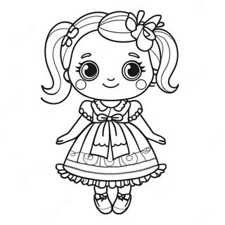 Lalaloopsy Doll With Colorful Dress Coloring Page 19323-15266