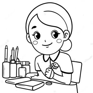 Cute Phlebotomist Drawing Coloring Page 19353-15287