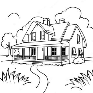 Farmhouse Coloring Pages