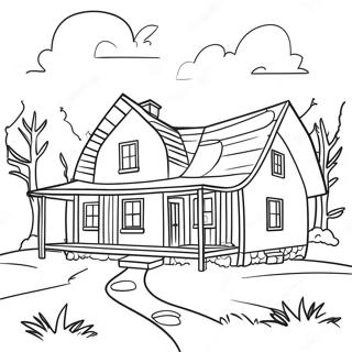 Farmhouse Coloring Pages