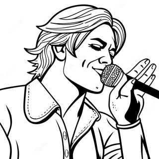 Rock Star Singer Coloring Page 19383-15308