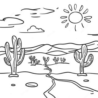 Simple Desert Coloring Pages