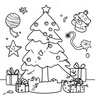 Festive Christmas Tree Countdown Coloring Page 19453-15371