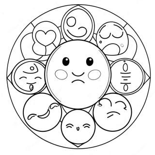 Moon Phases Coloring Pages