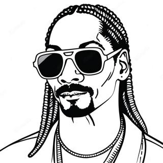 Page À Colorier De Snoop Dogg Avec Des Lunettes De Soleil Cool 19543-15446