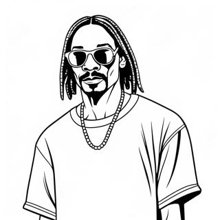 Page À Colorier De Snoop Dogg Avec Des Lunettes De Soleil Cool 19543-15447