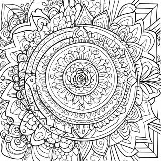 Colorful Chakra Mandala Coloring Page 19553-15450